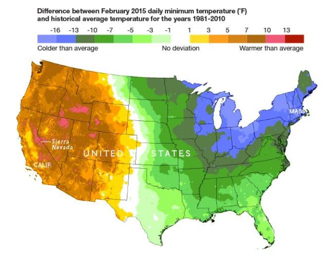 Warm weather map