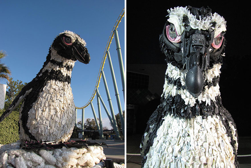 plastic waste bird